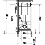 Duravit Wand-WC-Element DURASYSTEM 500x1148mm Geruchsabs. Hyg-spü Trockenba
