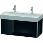 Duravit Waschtischunterbau XSQUARE 397x984x460mm schwarz hochglanz