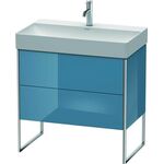Duravit Waschtischunterbau XSQUARE 731x784x460mm stone blue hochglanz