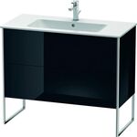 Duravit Waschtischunterbau XSQUARE 832x1010x478mm schwarz hochglanz