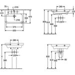 V&B Waschtisch ARCHITECTURA 650x470mm ohne ÜL we C+