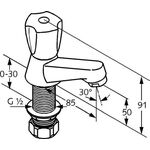 Kludi Standventil STANDARD DN 15 Terralux Griff Metall chr