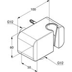 Kludi Wandanschlussbogen A-QA DN 15 m Brausehalter chr