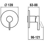 Laufen Fertigmontage-Set KARTELL f Unterputz-Duschenmischer SimiBox chrom
