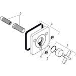 Ab-/Umstellventil AXOR CITTERIO E Trio/Quattro, Unterputz 12x12 chrom