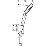 HG Brauseset CROMETTA 1JET Porter Set 1,25 m EcoSm 9 l/m weiß/chrom