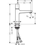 HG Select-Waschtischmischer METROPOL 110 m Push Open Ablgrt G 1 1/4Zoll chrom
