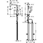 HG Einhebel-Spültischmischer 240 METRIS DN 15, mit s Box, Ausziehauslauf chrom