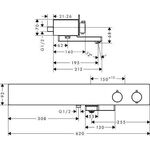 HG AP-Wannenthermostat SHOWERTABLET 600 für 2 Verbraucher chrom