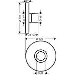 Fertigmontageset Axor ShowerSelect rund