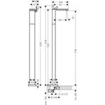 EH-WT-MI AXOR MYEDITION bodenst mit Platte chrom/Spiegelglas