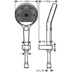 HG Brauseset RAINFINITY 130 3jet mit Brauseschlauch 1600mm mattweiß
