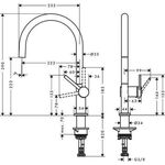 HG Einhebel-Spültischmischer 220 TALIS M mattschwarz
