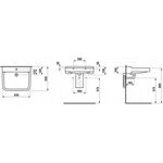 Laufen Waschtisch PRO LIBERTY 650x550mm barrierefr o HL o ÜL weiß
