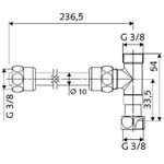 Schell Verrohrungsset starr, für Eckventil-Thermostat chrom