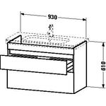 Duravit Waschtischunterbau DURASTYLE 448x930x610mm graphit matt