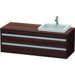 Duravit Waschtischunterbau KETHO 550x1400x496mm WT rechts kastanie dunkel