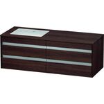 Duravit Waschtischunterbau KETHO 500x1400x496mm WT links kastanie dunkel