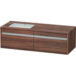 Duravit Waschtischunterbau KETHO 550x1400x426mm WT links nussbaum natur