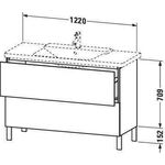 Duravit Waschtischunterbau L-CUBE 1220x481x709mm weiß hochglanz