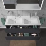 Duravit Waschtischunterbau L-CUBE 1290x481x555mm graphit matt