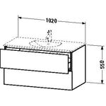 Duravit Waschtischunterbau L-CUBE 534x1020x550mm weiß hochglanz