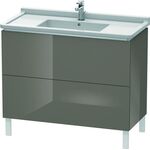 Duravit Waschtischunterbau L-CUBE 469x1020x712mm flannel grey hochglanz