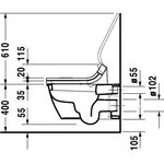 Duravit Wand-WC DARLING NEW tief, 370x620mm HygieneGlaze weiß