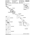 Keuco Umstellventil IXMO UP f 3 Verbr Rosette eckig vc
