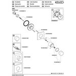 Keuco Umstellventil IXMO UP f 3 Verbr Rosette eckig vc