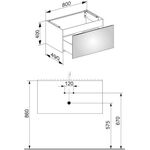 Keuco Waschtischunterbau X-LINE 800x400x490mm Inox