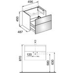 Keuco Waschtischunterbau ROYAL REFLEX 496x450x487mm titan
