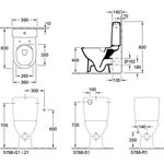V&B Stand-WC Compact O.NOVO ti. 360x610mm spülrandl DF we C+