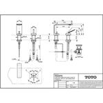 TOTO ZL 2-Loch Waschtisch-Einhandmischer Ausladung 144mm, Höhe 114mm chrom