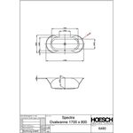 Hoesch Oval-Badewanne SPECTRA 1700x800x470mm we