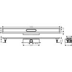 HG Komplettset uBox universal f Duschrinnen Fertigsets Standard 1200mm