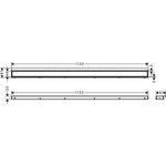 HG Duschrinne RainDrain Match m höhenverstellb Ra 1200mm mattschwarz