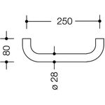 Hewi Wannengriff SERIE 477 ohne Rosetten signalweiß