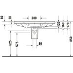 Duravit Möbelwaschtisch D-NEO m ÜL m HLB ohne Hahnloch 1005x480mm weiß