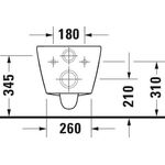 Duravit Wand-Tiefspül-WC D-NEO Compact rimless weiß
