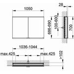 Keuco Spiegelschrank ROYAL MODULAR 2.0 Breite 1050mm Höhe 700mm Tiefe 120mm