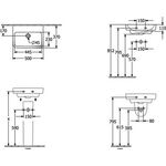 V&B Handwaschbecken O.NOVO 500x370mm o HL m ÜL we AntiBac C+