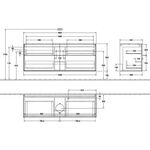 V&B Waschtischunterschrank FINION 1600x603x501mm AP Gl bl ma gls wh lacq.