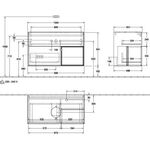 V&B Waschtischunterschrank FINION 1000x603x501mm Regal glos. wh glos. wh