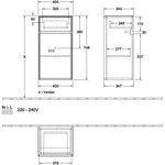 V&B Seitenschrank COLLARO 404x748x349mm Türanschl li Glossy White