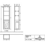 V&B Hochschrank SUBWAY 3.0 400x1710x362mm 1x Wä A li Gri Vo bl Br w