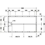 Duravit Fußgestell für Duschwanne 1600x900mm