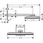 Kopfbr 460/300 1jet AXOR SHOWERSOLUTIONS stainless steel optic