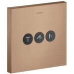 Ventil SQUARE AXOR SHOWERSOLUTIONS UP für 3 Verbraucher brushed red gold