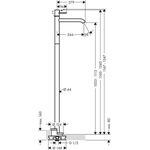 Einhebel-Waschtischmischer AXOR UNO Bügelgriff, bodenstehend brushed brass